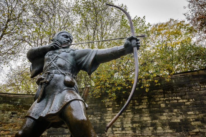 This Robin Hood statue is just ten minutes from Nottingham Trent University.